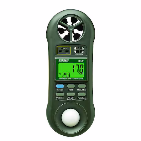 Anemómetro EXTECH con Humedad 80 a 5910 fpm A