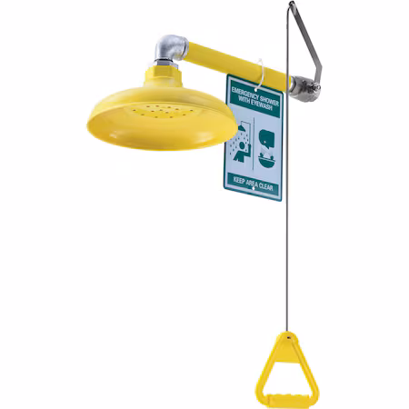 Ducha de emergencia horizontal amarilla A