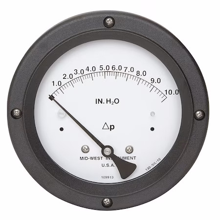 Manómetro 0 a 10 pulgadas H2O Midwest Instrument A