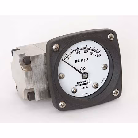 Manómetro 0 a 100 In H2O Midwest Instrument B