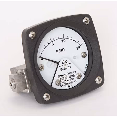 Manómetro 0 a 15 psi Midwest Instrument E