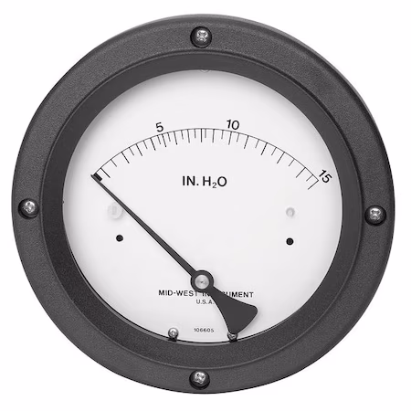 Manómetro 0 a 15 pulgadas H2O - MIDWEST INSTRUMENT A