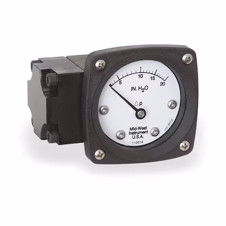 Manómetro 0 a 20 In H2O Midwest Instrument A