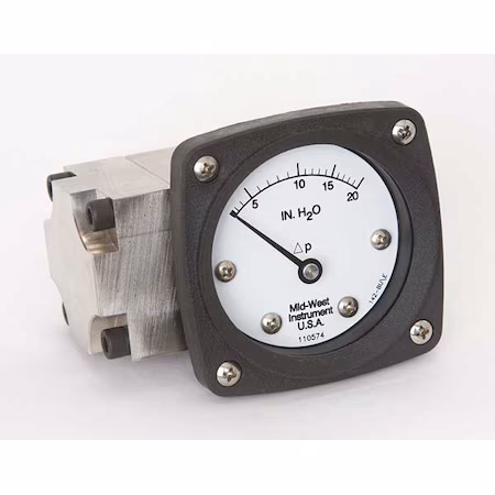 Manómetro 0 a 20 In H2O Midwest Instrument B