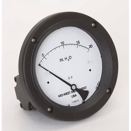 Manómetro 0 a 20 In H2O - Midwest Instrument C
