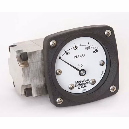 Manómetro 0 a 200 In H2O Midwest Instrument B