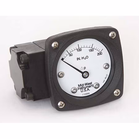 Manómetro 0 a 200 In H2O Midwest Instrument C