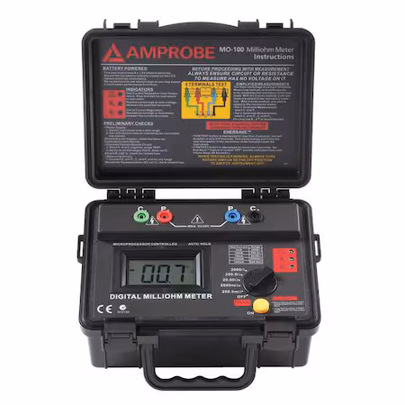 Medidor de miliohmios AMPROBE 0-2000 ohmios A