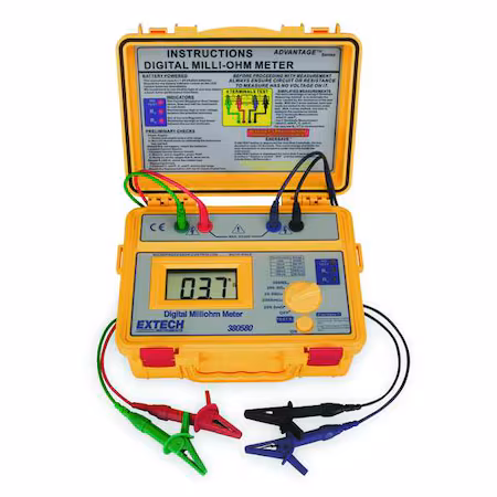 Medidor de miliohmios Extech 200 mΩ-2000 Ω A