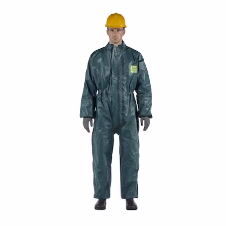 Mono con capucha 3XL verde laminado químico A