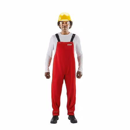 Mono con peto de poliéster rojo Alphatec A