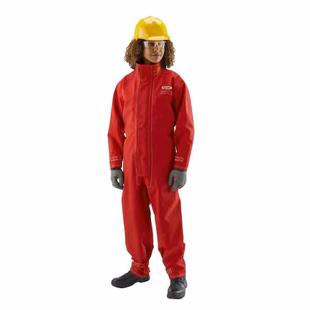 Mono de poliéster rojo Ansell 31 pulgadas C