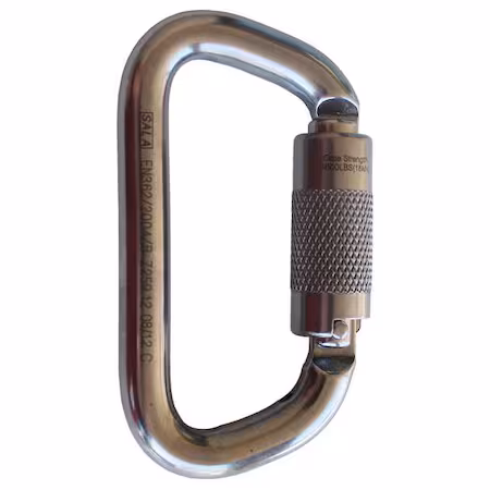 Puerta con mosquetón autobloqueante de acero inoxidable A