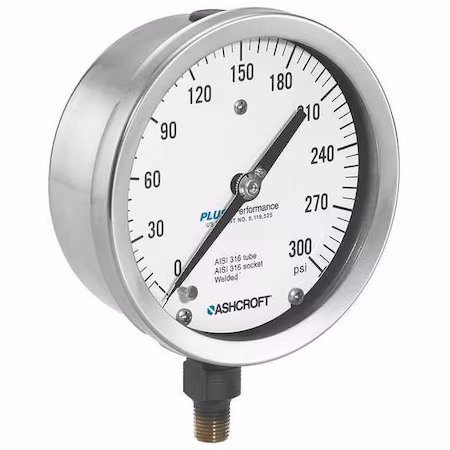 Vacuómetro ASHCROFT 14 pulg. NPT Plata A